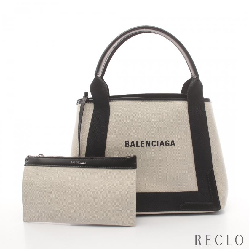 BALENCIAGA バレンシアガ NAVY CABAS S ネイビーカバ ハンドバッグ 