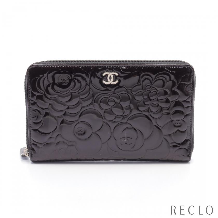 CHANEL シャネル ココマーク カメリア ラウンドファスナー長財布  