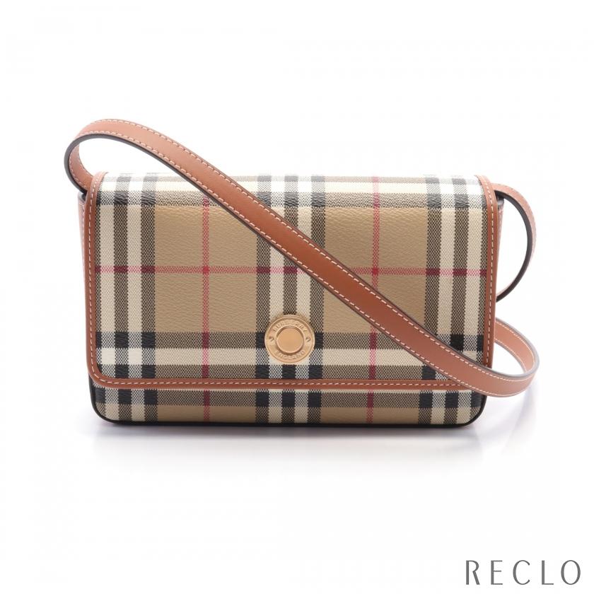 BURBERRY ショルダーバッグ ベージュ/ブラウン BURBERRY ショルダーバッグ ベージュ/ブラウン