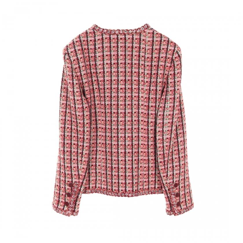 シャネル CHANEL ツイード ノーカラージャケット コットン