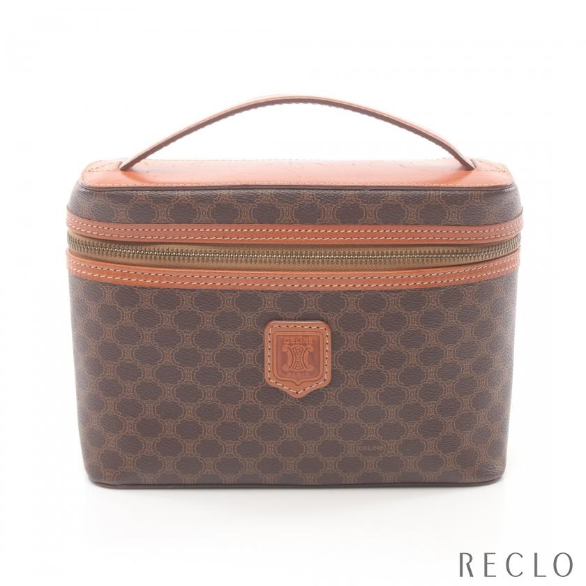 CELINE（セリーヌ） マカダム バニティバッグ PVC レザー ダーク