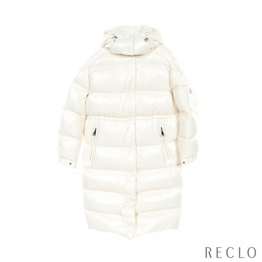 ◯極美品★DELFI★サイズ0★ラムレザー★ダウン★ホワイト★モンクレール★ MONCLER（モンクレール） MONCLER CAVETTAZ ロング ダウンコート