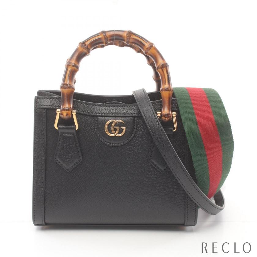 GUCCI グッチ ダイアナ ミニ バンブー ハンドバッグ トートバッグ 