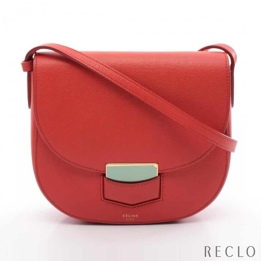 セリーヌ CELINE トロッター スモール ショルダーバッグ レザー 