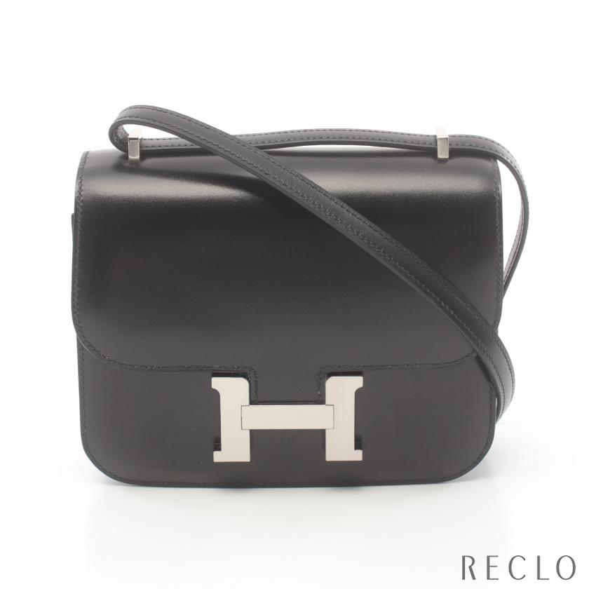 エルメス HERMES コンスタンス3 ミニ ショルダーバッグ バッグ カーフ（牛革） ボックスカーフ レディース ブラック系 【中古】 HERMES（エルメス） コンスタンス3 ミニ ショルダーバッグ ボックス