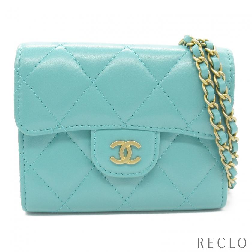 CHANEL シャネル チェーンウォレット ショルダーバッグ ラムスキン（羊  