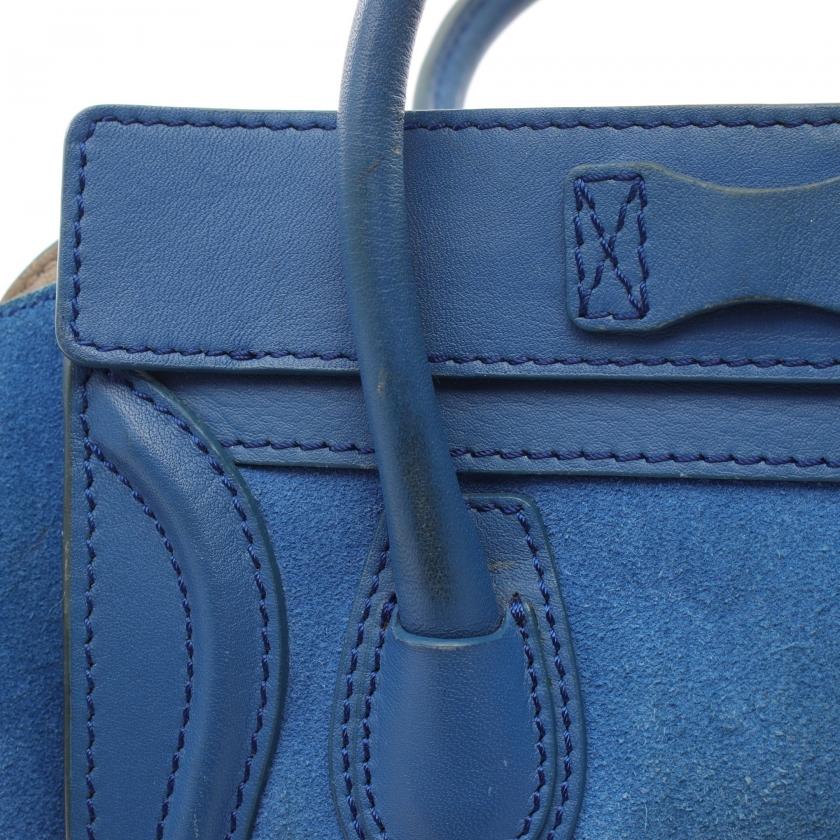 セリーヌ CELINE ラゲージ ナノショッパー ハンドバッグ スエード 