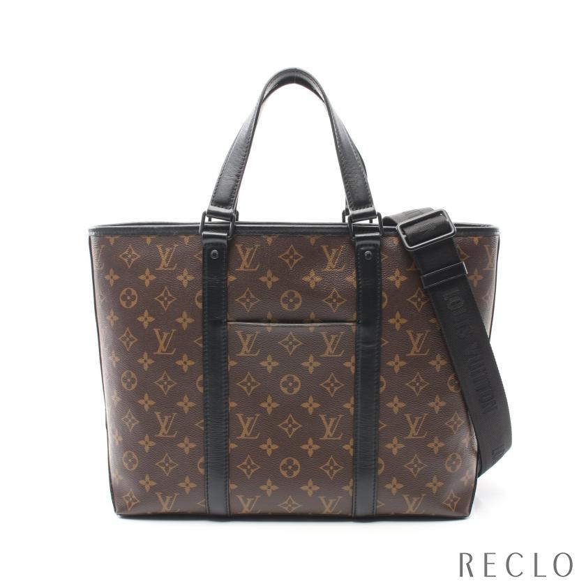 ルイ ヴィトン モノグラム マカサー ウィークエンド トート PM トートバッグ M45734 ブラウン ブラック PVC LOUIS VUITTON 【中古】 LOUIS VUITTON（ルイ・ヴィトン） ウィークエンドトート PM モノグラム