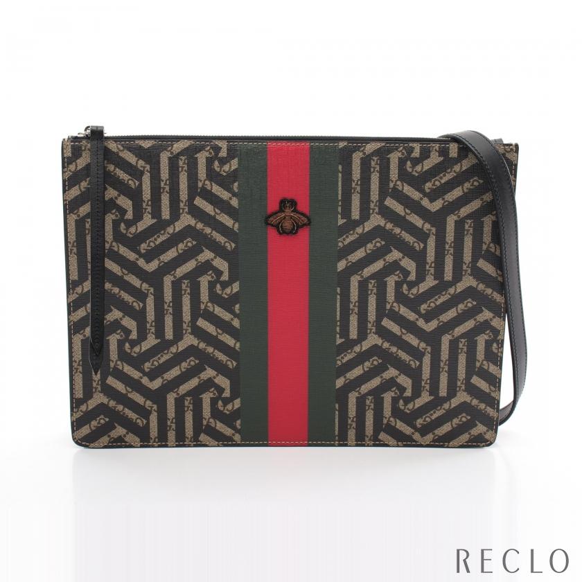 GUCCI グッチ GGカレイド シェリーライン ビー ショルダーバッグ PVC 