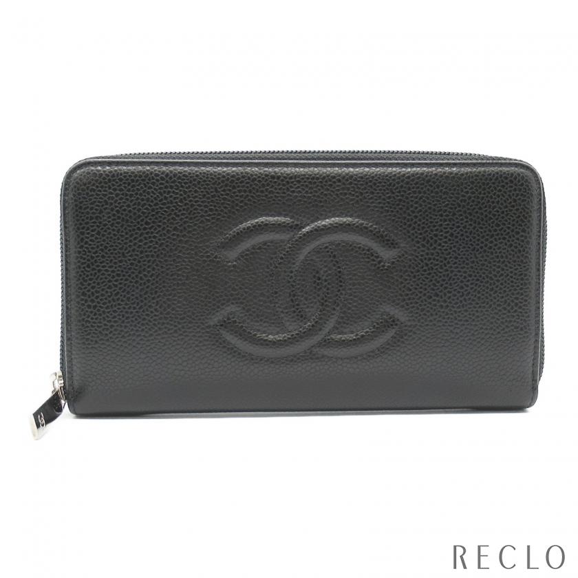 CHANEL シャネル ラウンド長財布 ラウンドファスナー長財布 キャビア  