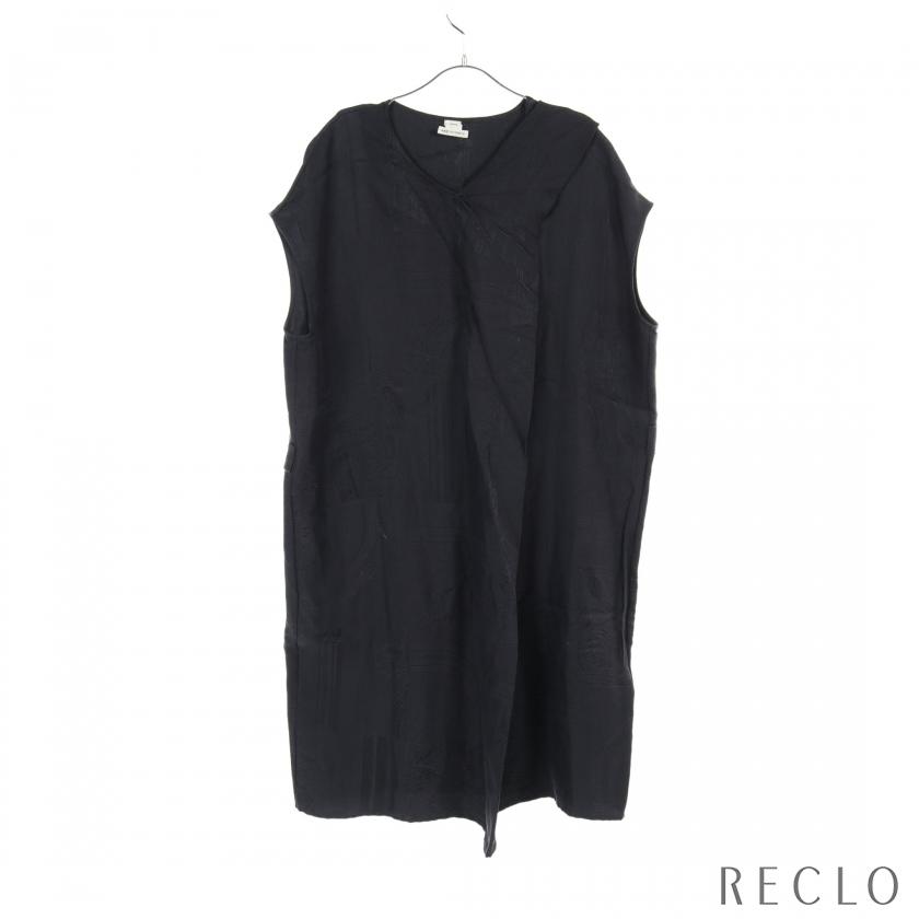 HERMES（エルメス） ワンピース シルク ダークネイビー 4E0577DE  