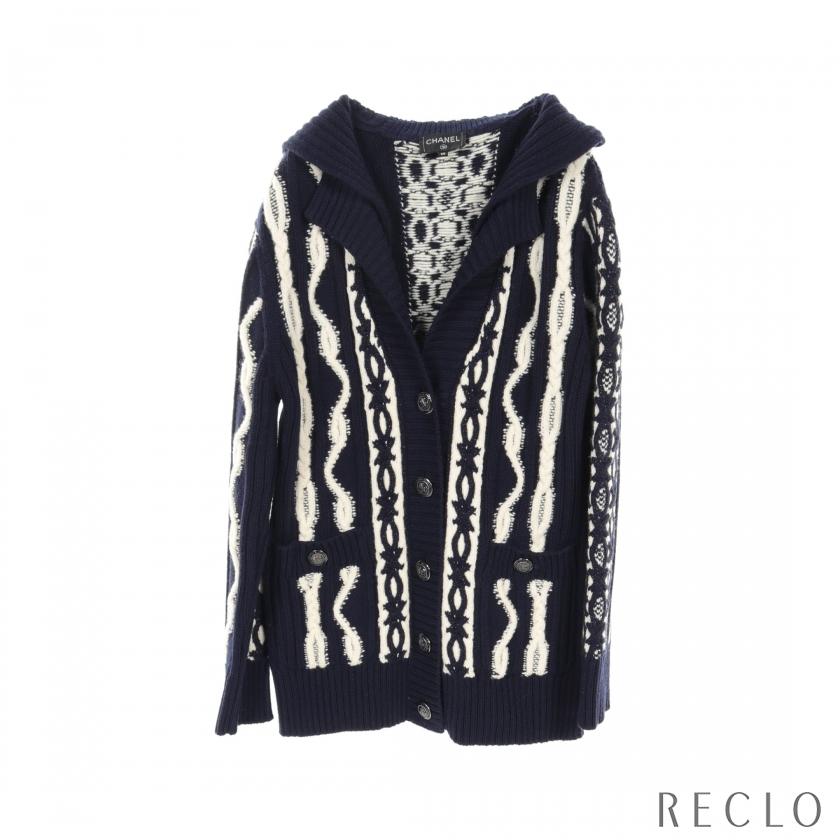 CHANEL（シャネル） ケーブルニット カーディガン ウール カシミヤ
