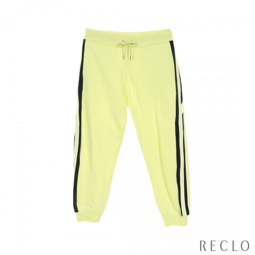 HERMES エルメス Run H スウェットパンツ コットン イエローグリーン 