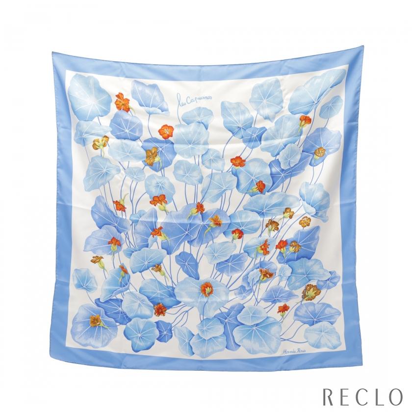 ◆HERMES エルメス カレ90 シルク スカーフ LES CAPUCINES エルメス HERMES カレ90 Les Capucines スカーフ シルク ブルー