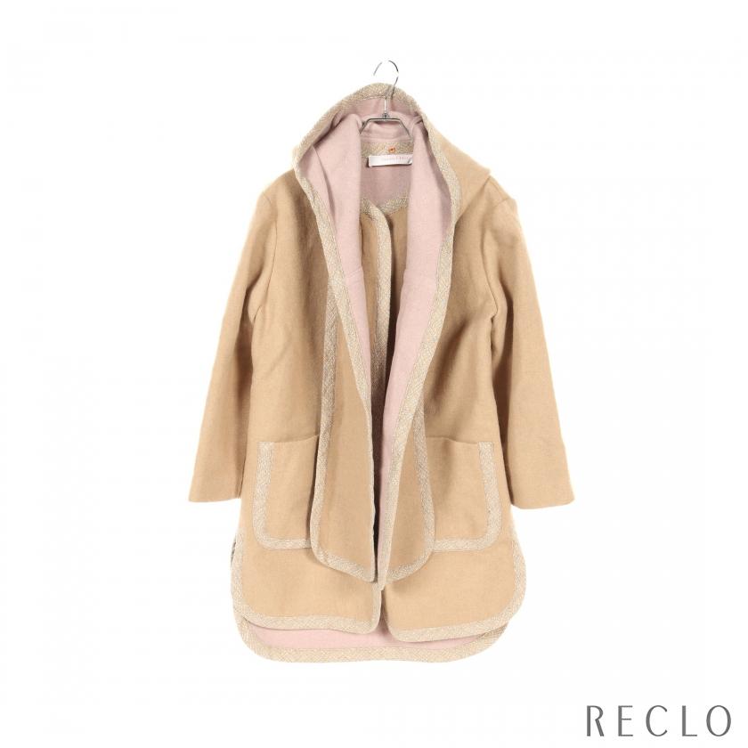 シーバイクロエ See by Chloe コート ウール ナイロン ベージュ 