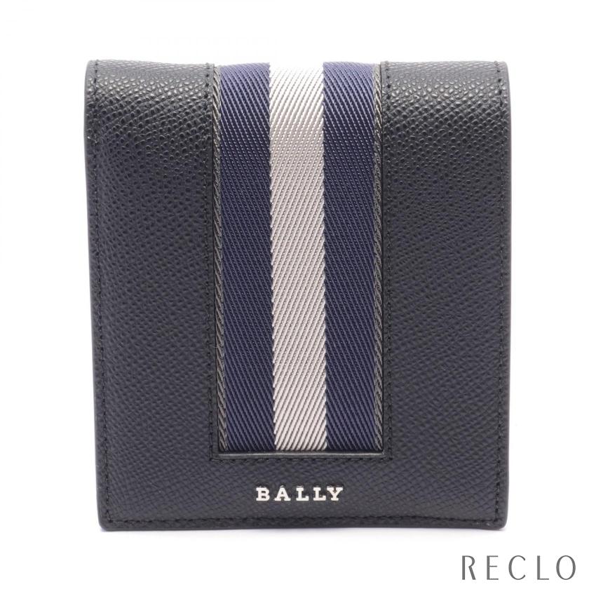 Bally（バリー） BALLY BRIBEL 二つ折り財布 レザー ブラック ネイビー