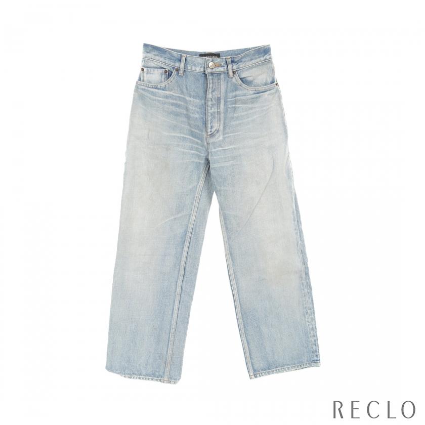 バレンシアガ BALENCIAGA デニムパンツ 衣料品 ボトムス コットン メンズ レディース ブルー系 【中古】 BALENCIAGA（バレンシアガ） デニムパンツ コットン インディゴブルー