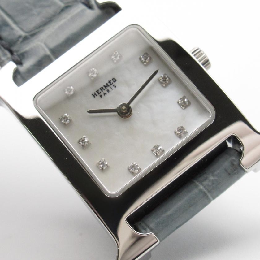 HERMES エルメス Hウォッチ レディース 腕時計 クオーツ SS