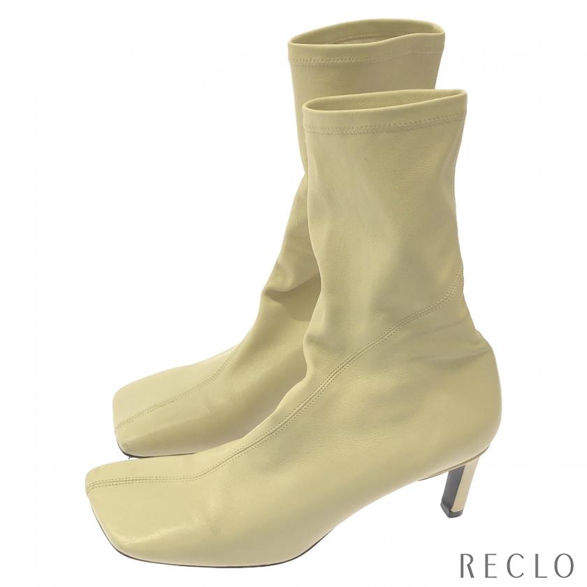 ジルサンダー JIL SANDER ブーツ ブーツ 靴 レザー レディース アイボリー系 【中古】 ジルサンダー JIL SANDER ブーツ レザー アイボリー レディース 中古