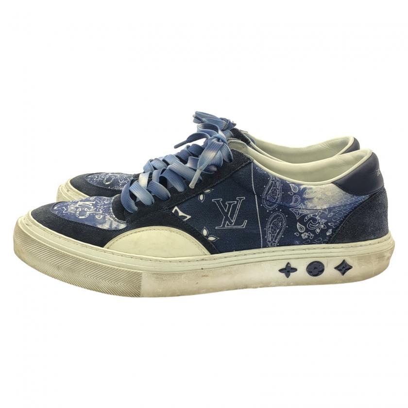 ルイヴィトン サイズ:7.5  LVオリ・ライン バンダナローカットスニーカー 中古 BS99 LOUIS VUITTON（ルイ・ヴィトン） スニーカー LVオリ ライン バンダナ