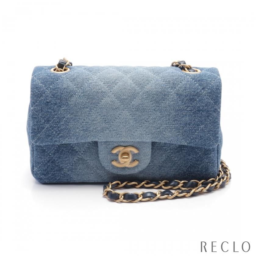 CHANEL シャネル ミニマトラッセ20 チェーンショルダーバッグ デニム 