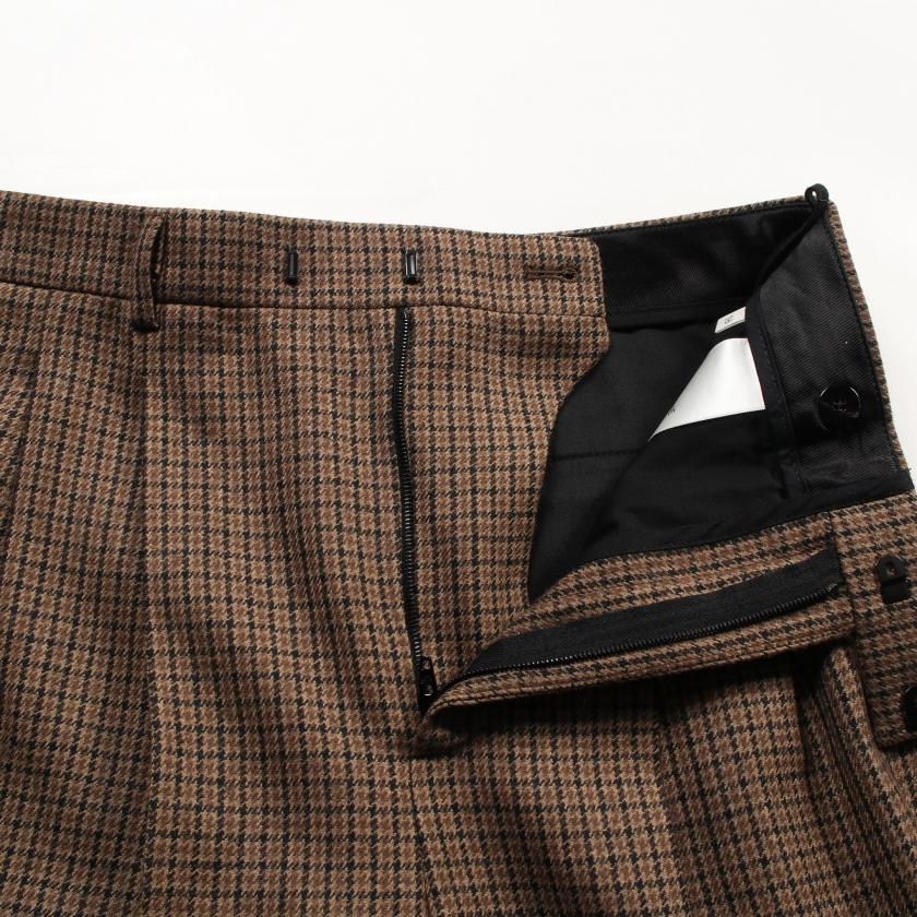 CELINE セリーヌ パンツ ブラウン CELINE セリーヌ ハウンドトゥース スラックス トラウザーズ