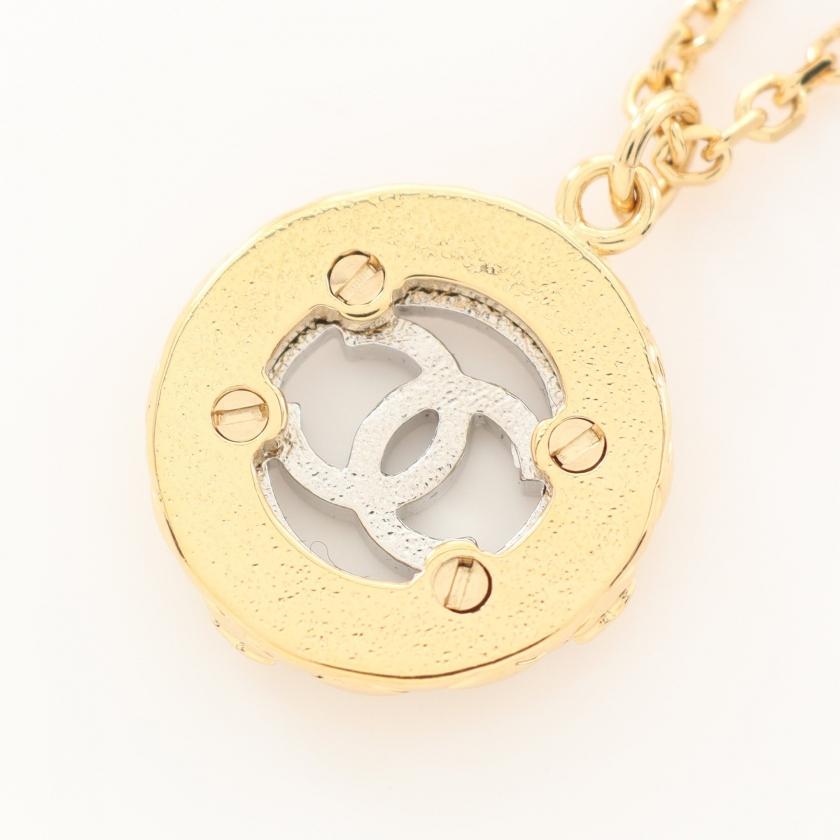 CHANEL シャネル ココマーク ネックレス GP ラインストーン