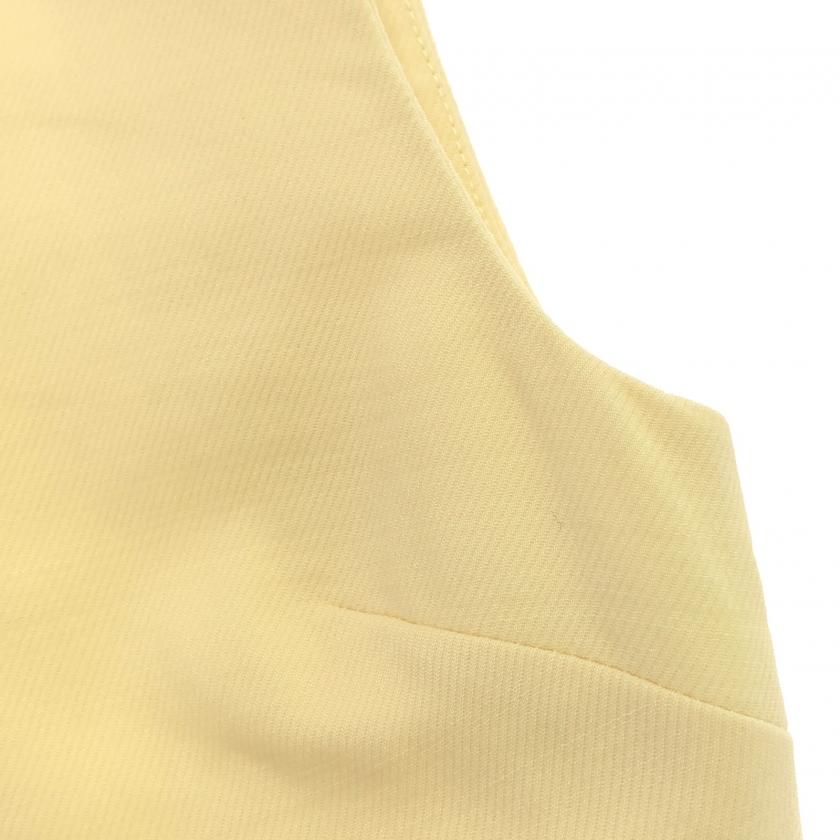 【美品】サルヴァトーレフェラガモ　ベージュイエローワンピース　サイズ42 美品】サルヴァトーレフェラガモ ベージュイエローワンピース