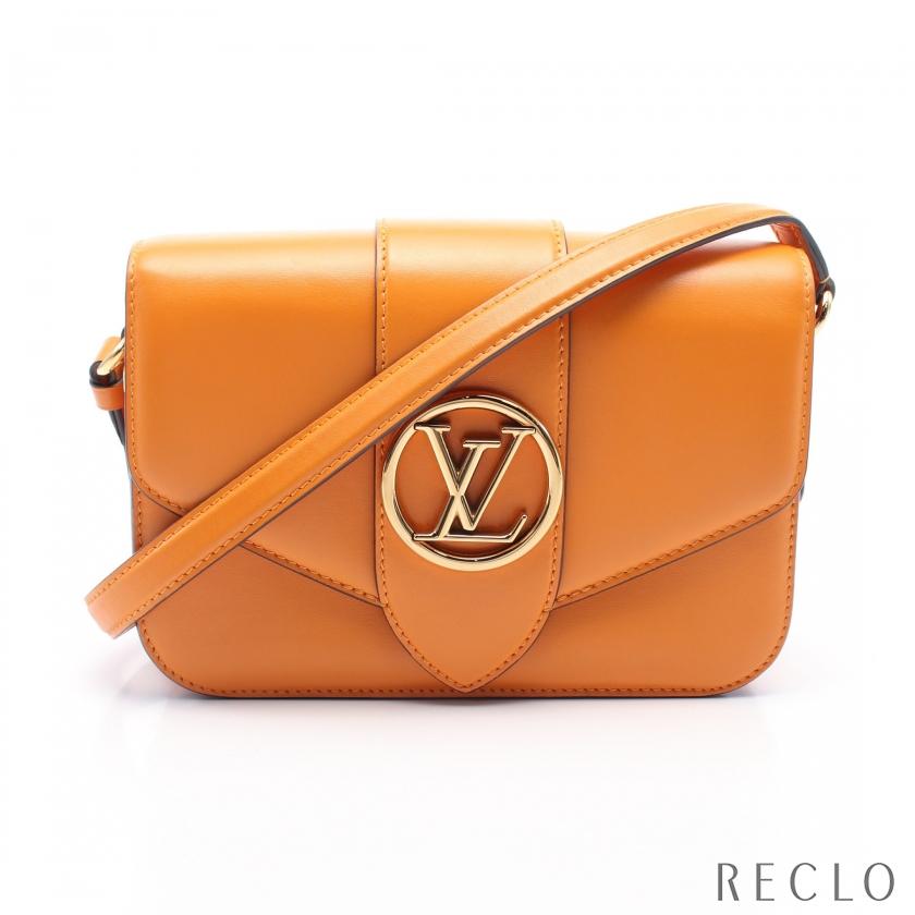 ルイ・ヴィトン LOUIS VUITTON LV PONT 9 LVポンヌフ ショルダーバッグ バッグ レザー レディース オレンジ系 サマーゴールド M55946 【中古】 LOUIS VUITTON（ルイ・ヴィトン） LOUIS VUITTON LV PONT 9 LVポンヌフ