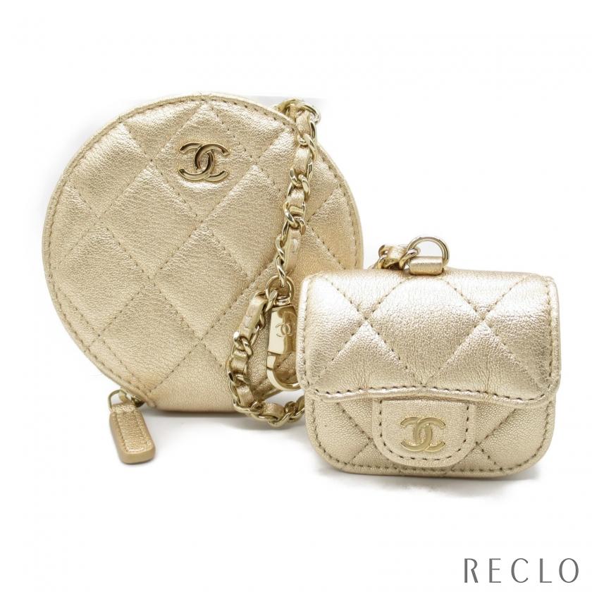 CHANEL シャネル マトラッセ コインケース&AirPodsケース コインケース 