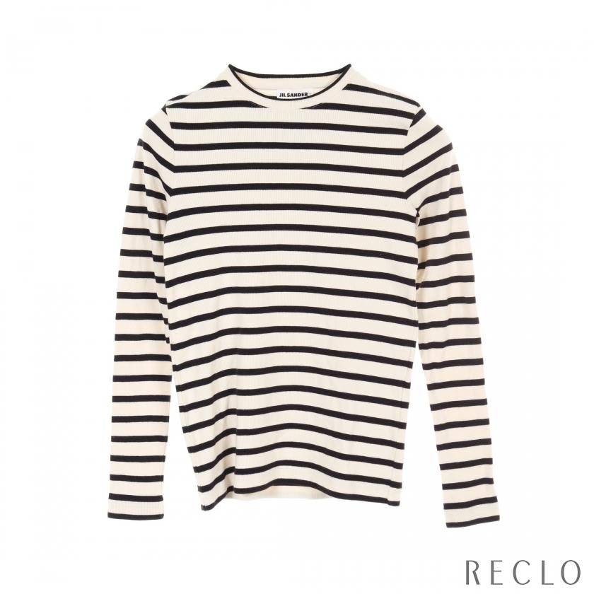 ジルサンダープラス JIL SANDER＋ Tシャツ 長袖 ボーダー バックロゴ  