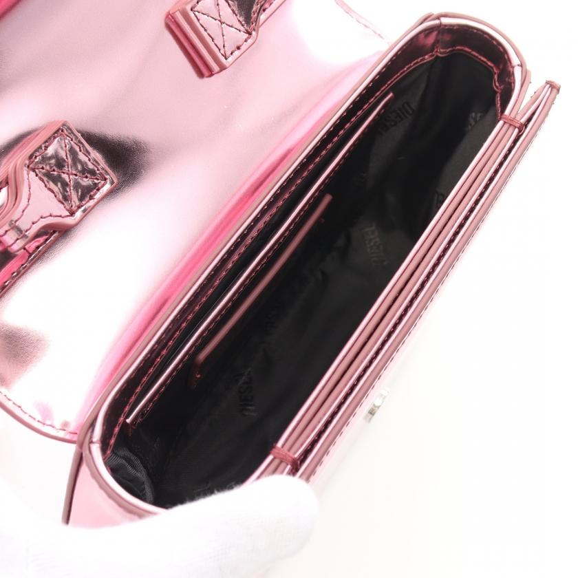 DIESEL ディーゼル ワンショルダーバッグ レザー ピンク メタリック 
