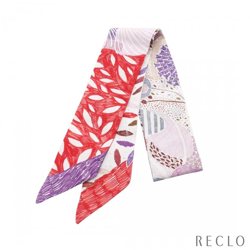 エルメス HERMES ツイリー CHACUN FAIT SON NID リボン スカーフ  