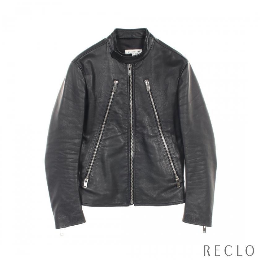 メゾンマルジェラ14 Maison Margiela 14 5ZIP 革ジャン 衣料品 アウター レザー メンズ ブラック系 S30AM0322 【中古】 Maison Margiela（メゾンマルジェラ） メゾンマルジェラ14 Maison