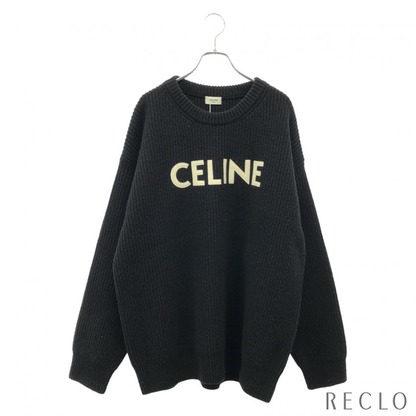 セリーヌ CELINE ロゴ ニット ウール ブラック メンズ 中古 : RECLO