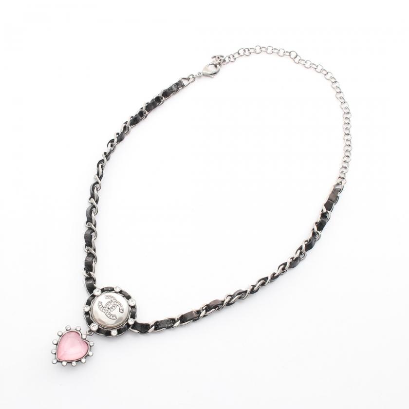 CHANEL（シャネル） ココマーク ハート ネックレス チョーカー レザー