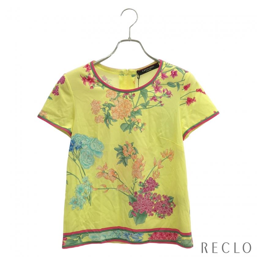 レオナールファッション LEONARD FASHION カットソー カットソー 衣料品 トップス コットン レディース イエロー系 【中古】 レオナールファッション LEONARD FASHION カットソー コットン