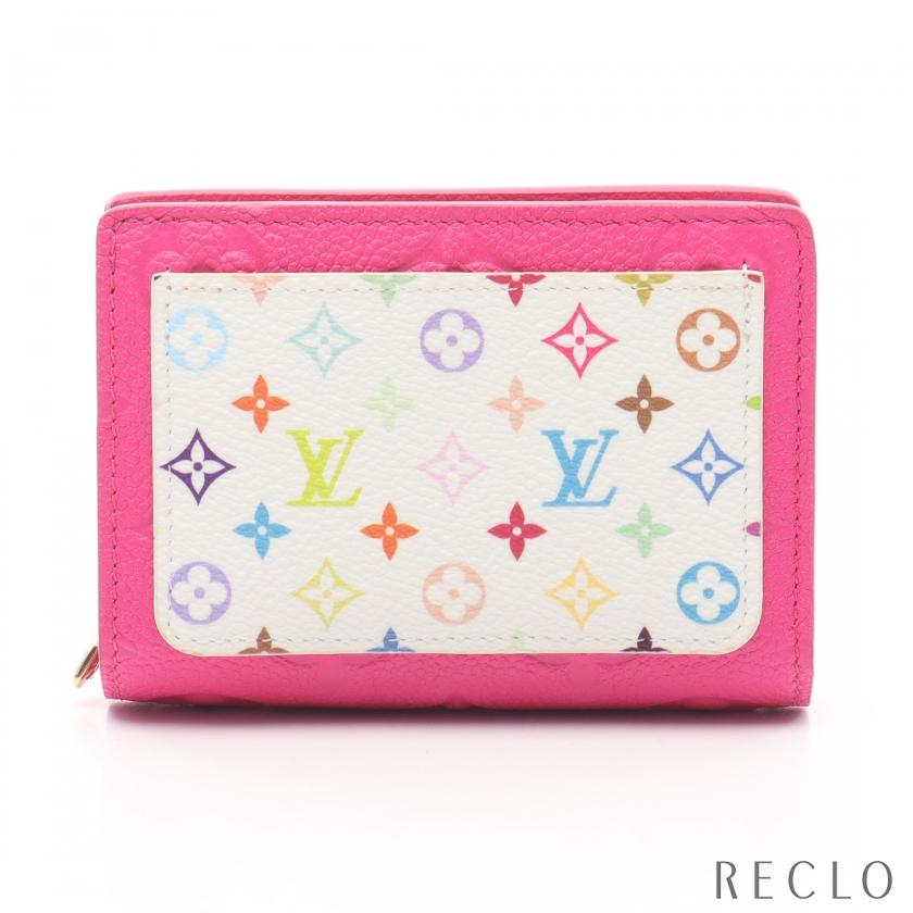 ルイ・ヴィトン LOUIS VUITTON LV × TM ポルトフォイユ クレア モノグラムマルチカラー モノグラムアンプラント 二つ折り財布 財布 レザー レディース ホワイト系 / ピンク系 M14140 【中古】 LOUIS VUITTON（ルイ・ヴィトン） LV × TM ポルトフォイユ クレア