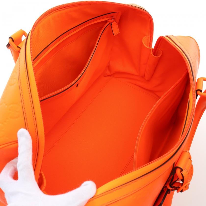 Gucci グッチゴルフに最適　オレンジカラーのボストンバッグ Gucci グッチゴルフに最適 オレンジカラーのボストンバッグ