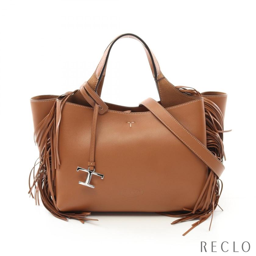 TOD'S（トッズ） ハンドバッグ レザー ブラウン レディース 中古