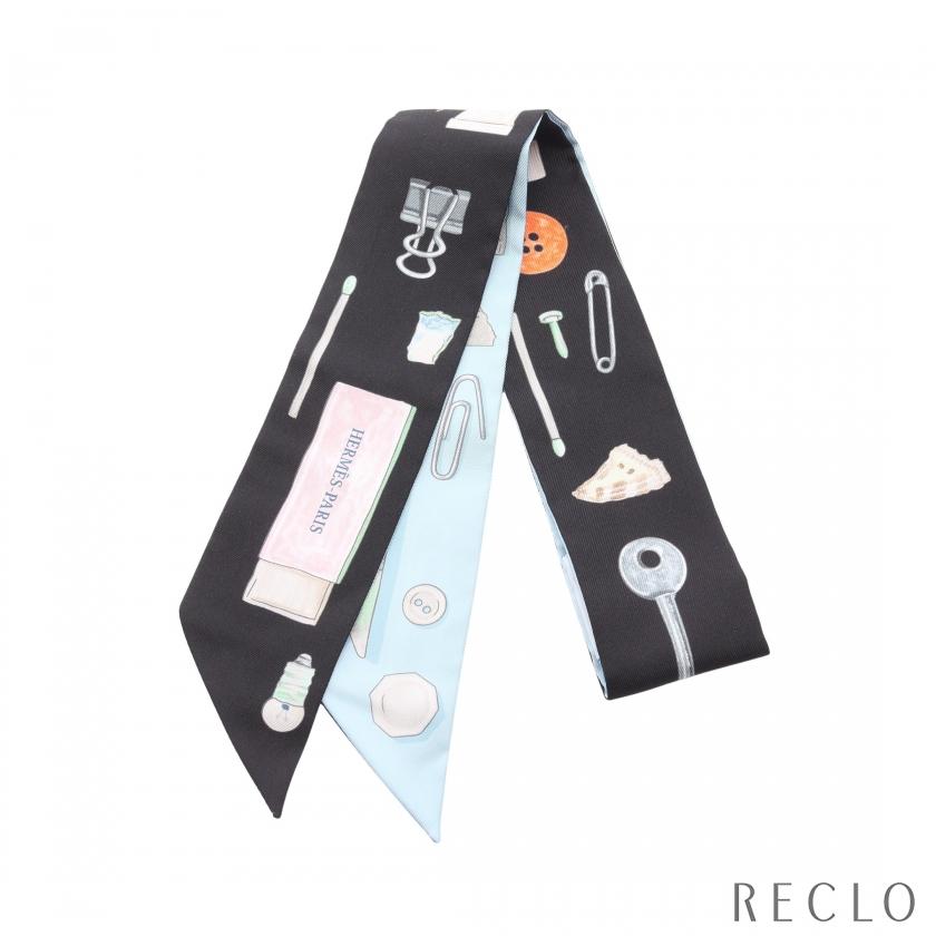 エルメス HERMES ツイリー IN THE POCKET リボン スカーフ シルク  