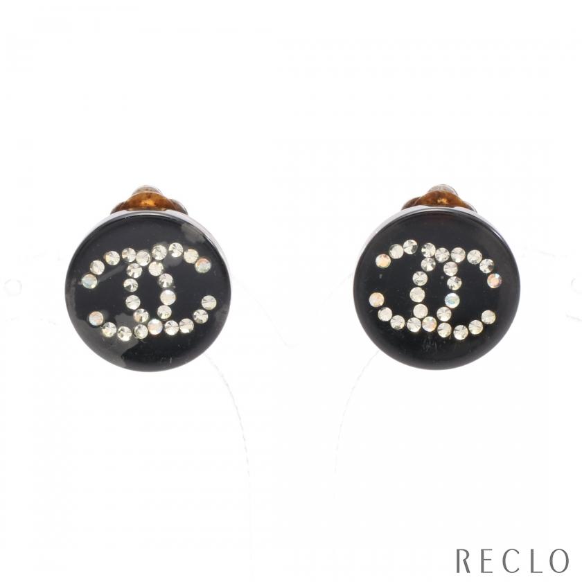 CHANEL シャネル ココマーク イヤリング レジン ラインストーン