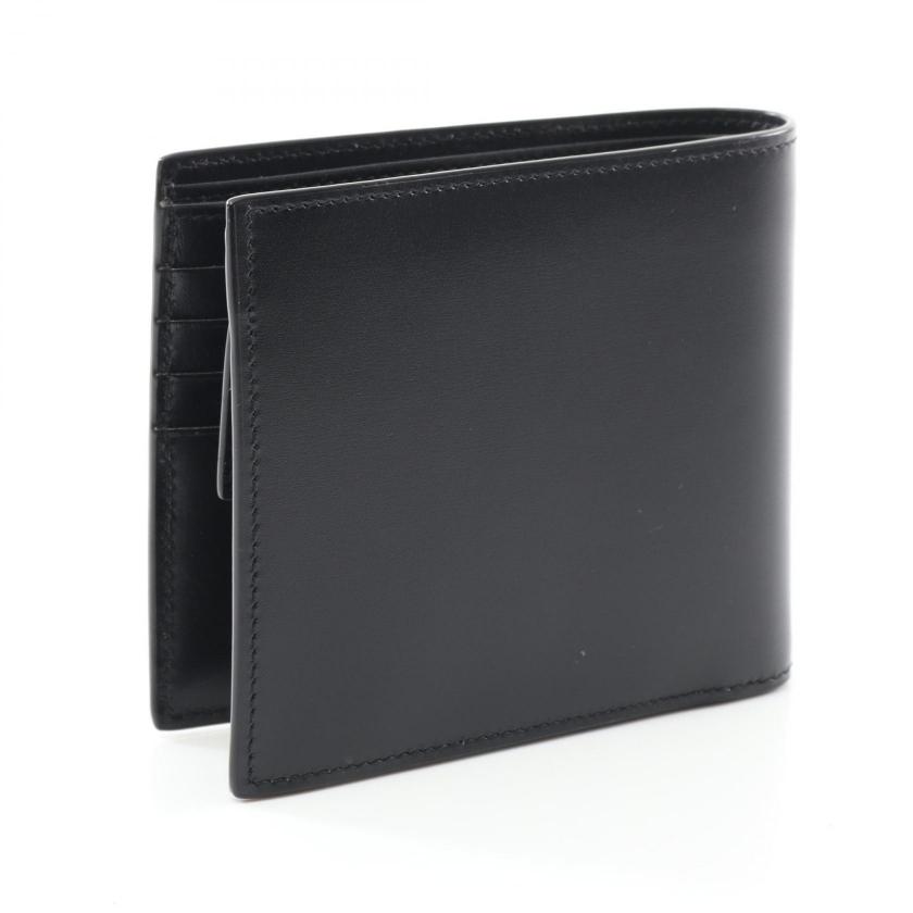 サンローラン 二つ折りマネークリップ 647153 ブラック レザー 中古 サンローラン 二つ折りマネークリップ 647153 ブラック レザー