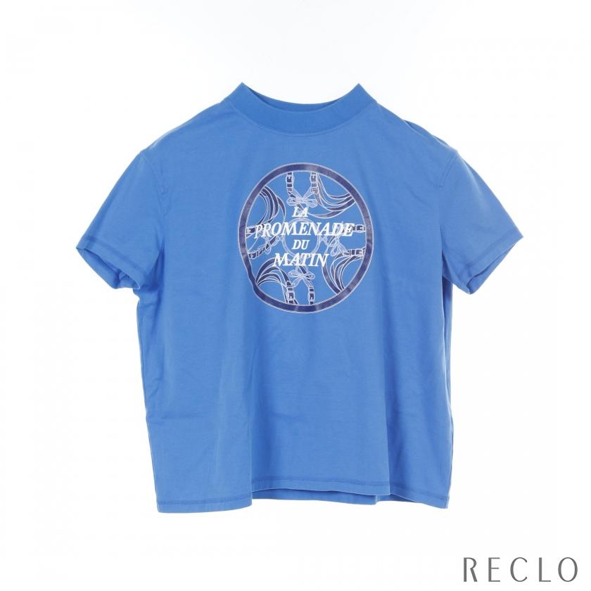 エルメス HERMES LA PROMENADE DU MATIN カットソー 衣料品 トップス コットン レディース ブルー系 2H4604DU 【中古】 エルメス HERMES LA PROMENADE DU MATIN Tシャツ コットン ライト