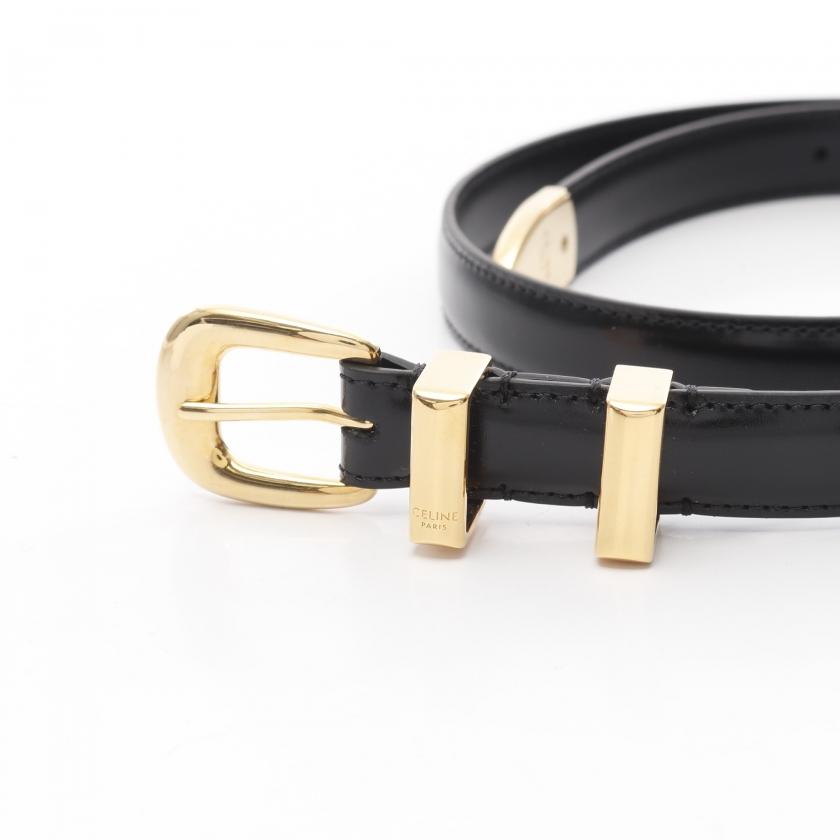 [現行品］CELINE スモール ウエスタン ベルト ブラック BLACKPINK LISAさん着用【CELINE】スモール ウェスタンベルト