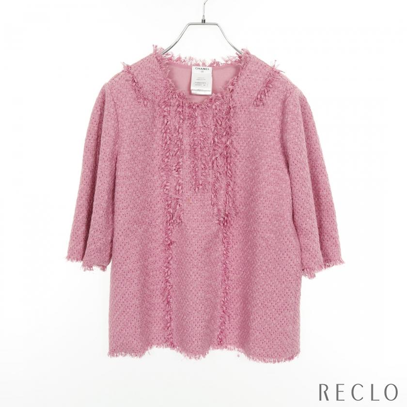シャネル CHANEL ツイード ブラウス 衣料品 トップス コットン ナイロン レディース ピンク系 P43082V17673 【中古】 シャネル CHANEL ツイード ブラウス コットン ナイロン ピンク