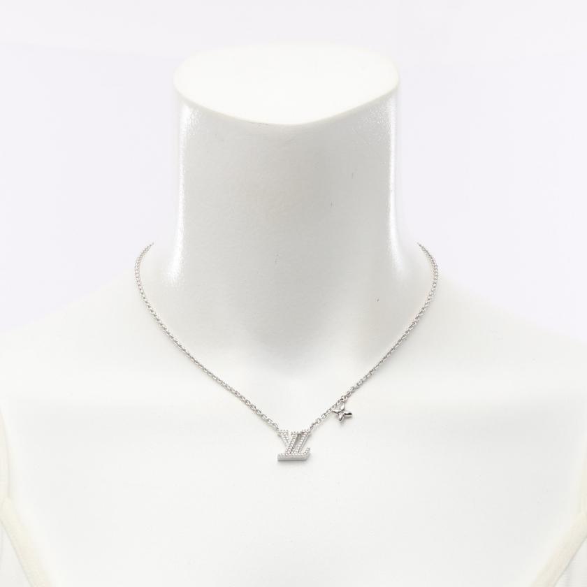 Louis Vuitton シルバー ネックレス LOUIS VUITTON ルイヴィトン LV アイコニック ネックレス