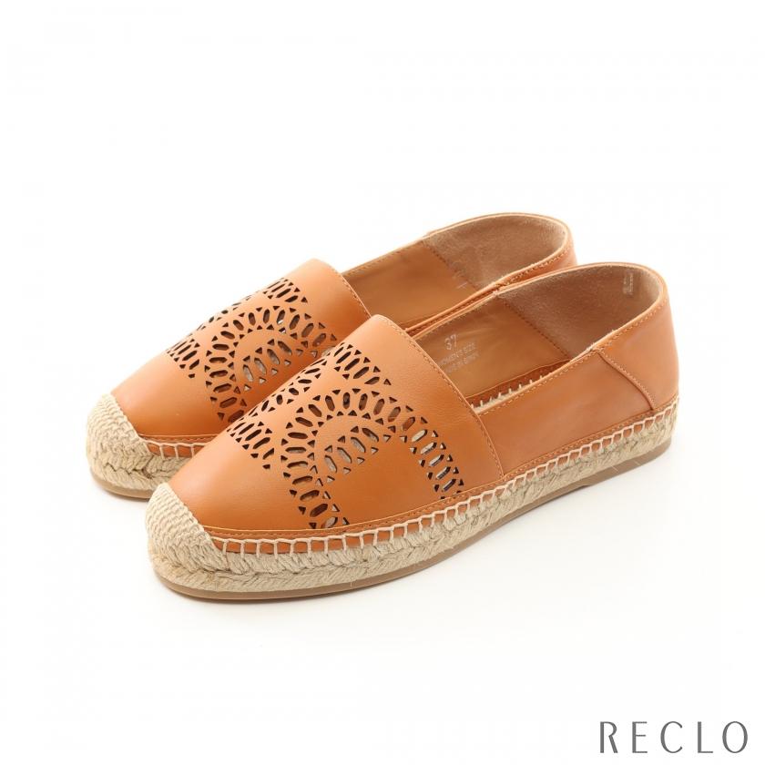 TOD'S トッズ スリッポン レザー ブラウン エスパドリーユ