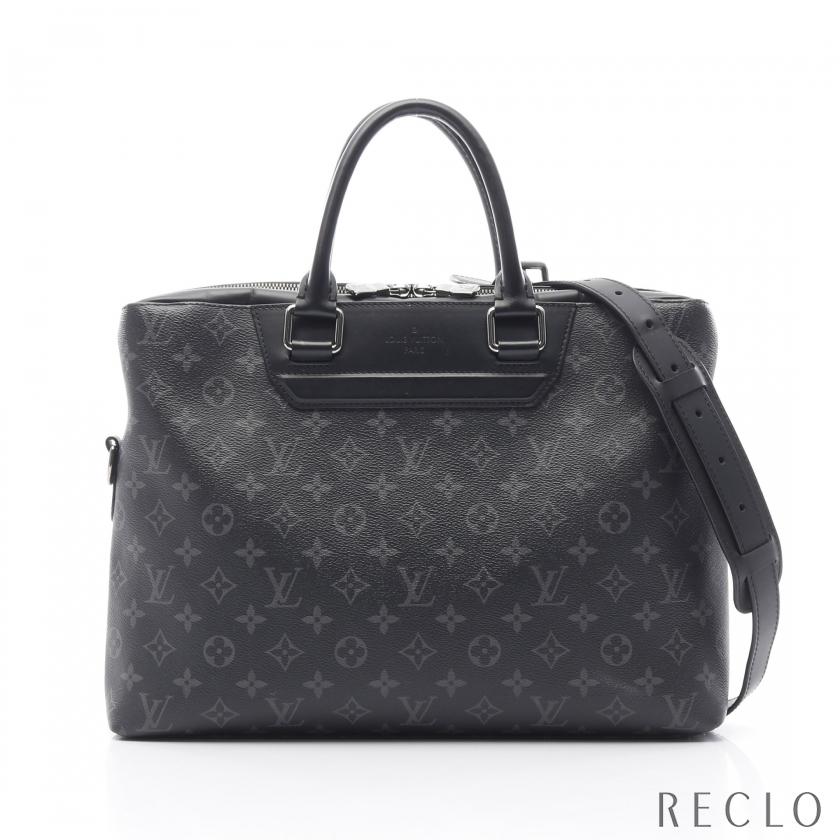 ルイ・ヴィトン LOUIS VUITTON オディセ モノグラムエクリプス ブリーフケース バッグ PVCコーティングキャンバス レザー メンズ ブラック系 M44222 【中古】 LOUIS VUITTON（ルイ・ヴィトン） オディセ モノグラムエクリプス