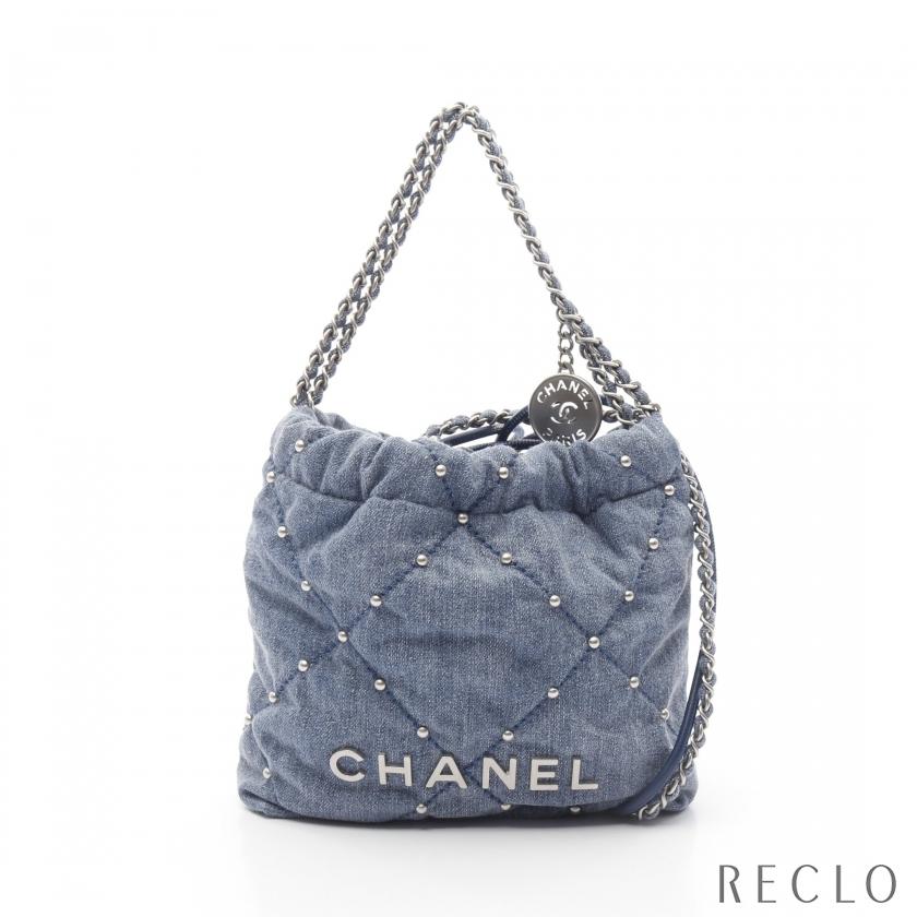 シャネル CHANEL CHANEL 22 ミニ ショルダーバッグ バッグ デニム レディース ブルー系 AS3980 【中古】 CHANEL（シャネル） CHANEL CHANEL 22 ミニ チェーンショルダーバッグ